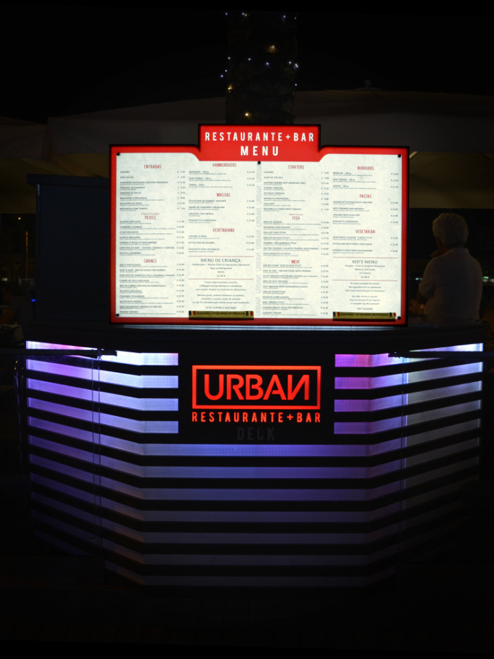 Luminous menu